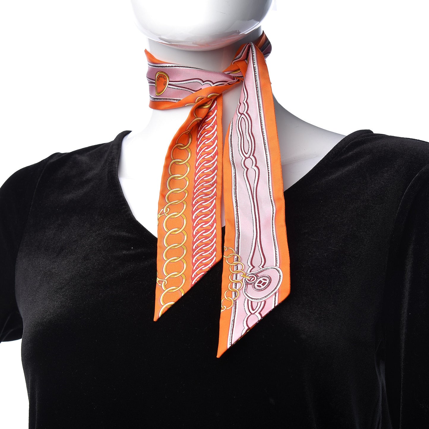 Silk Maillons Twilly Orange Vieux Rose Gold