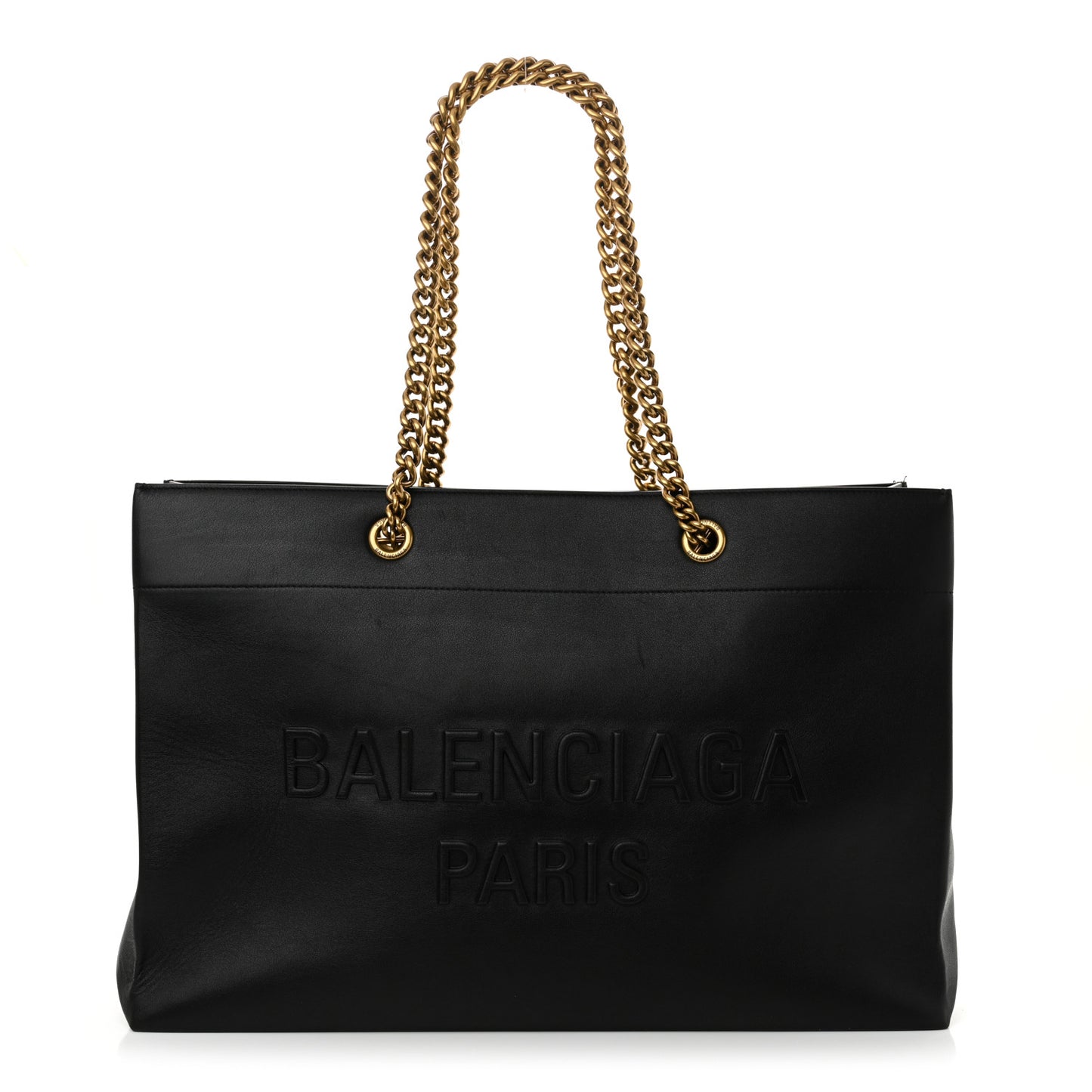 Soft Smooth Calfskin Large Duty Free Tote Black