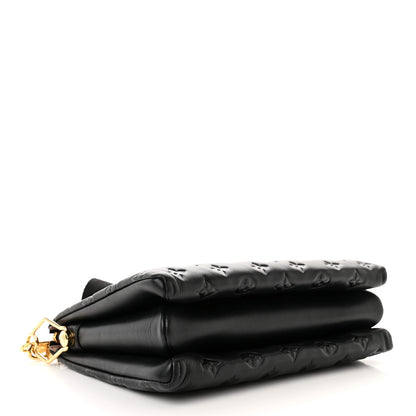 Louis Vuitton Lambskin Embossed Monogram Coussin PM Black 4 of 10