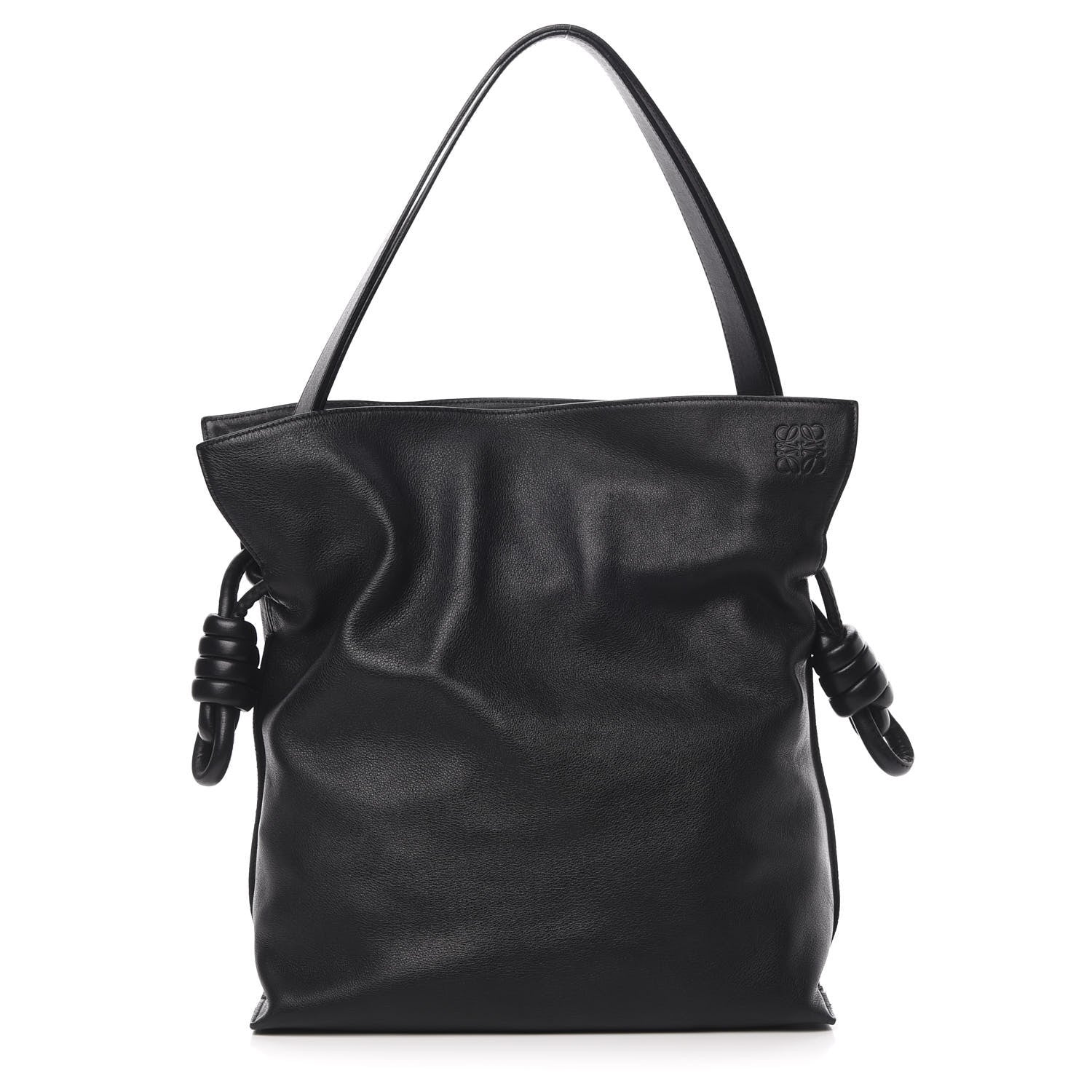 Loewe Calfskin Flamenco Knot Bag Black 1 of 12