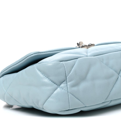 Chanel Lambskin Quilted Medium Chanel 19 Flap Light Blue 9 of 11