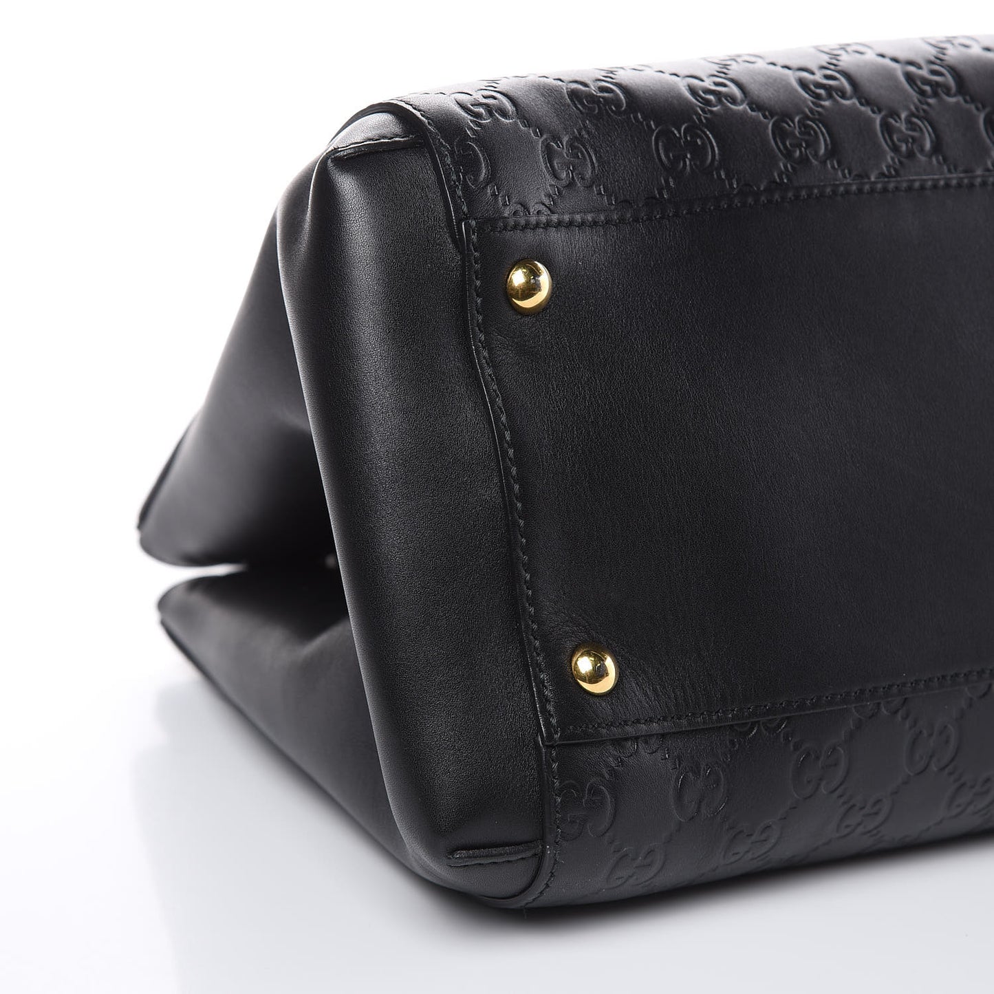 Soft Guccissima Signature Top Handle Tote Bag Black