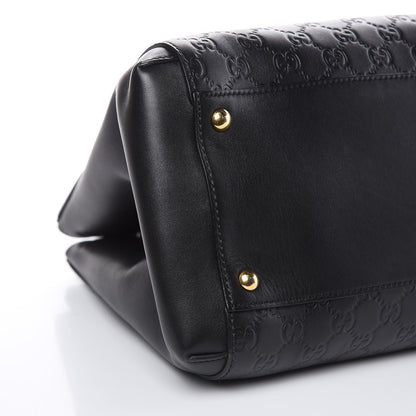 Gucci Soft Guccissima Signature Top Handle Tote Bag Black 8 of 14