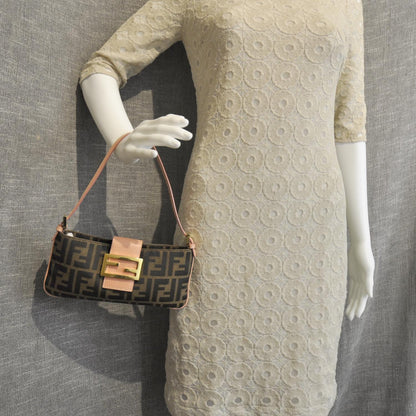 Fendi Zucca Small Shoulder Bag Tobacco Tan 3 of 11