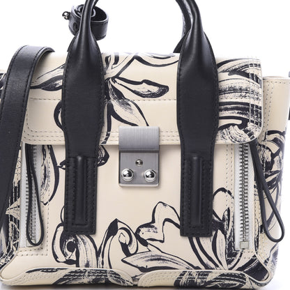 3.1 Phillip Lim 3.1 Calfskin Floral Print Mini Pashli Satchel Off White Black 7 of 10