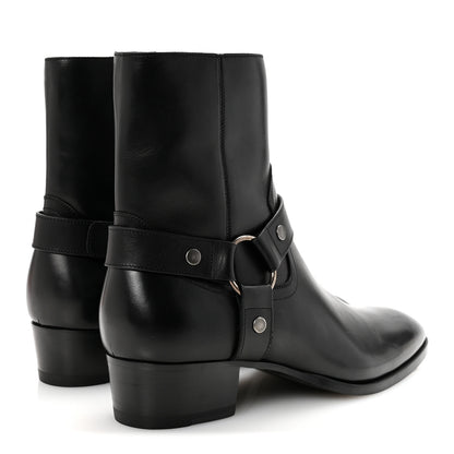 Saint Laurent Calfskin Mens Wyatt Marrakesh Harness Ankle Boots 44 Black 5 of 10