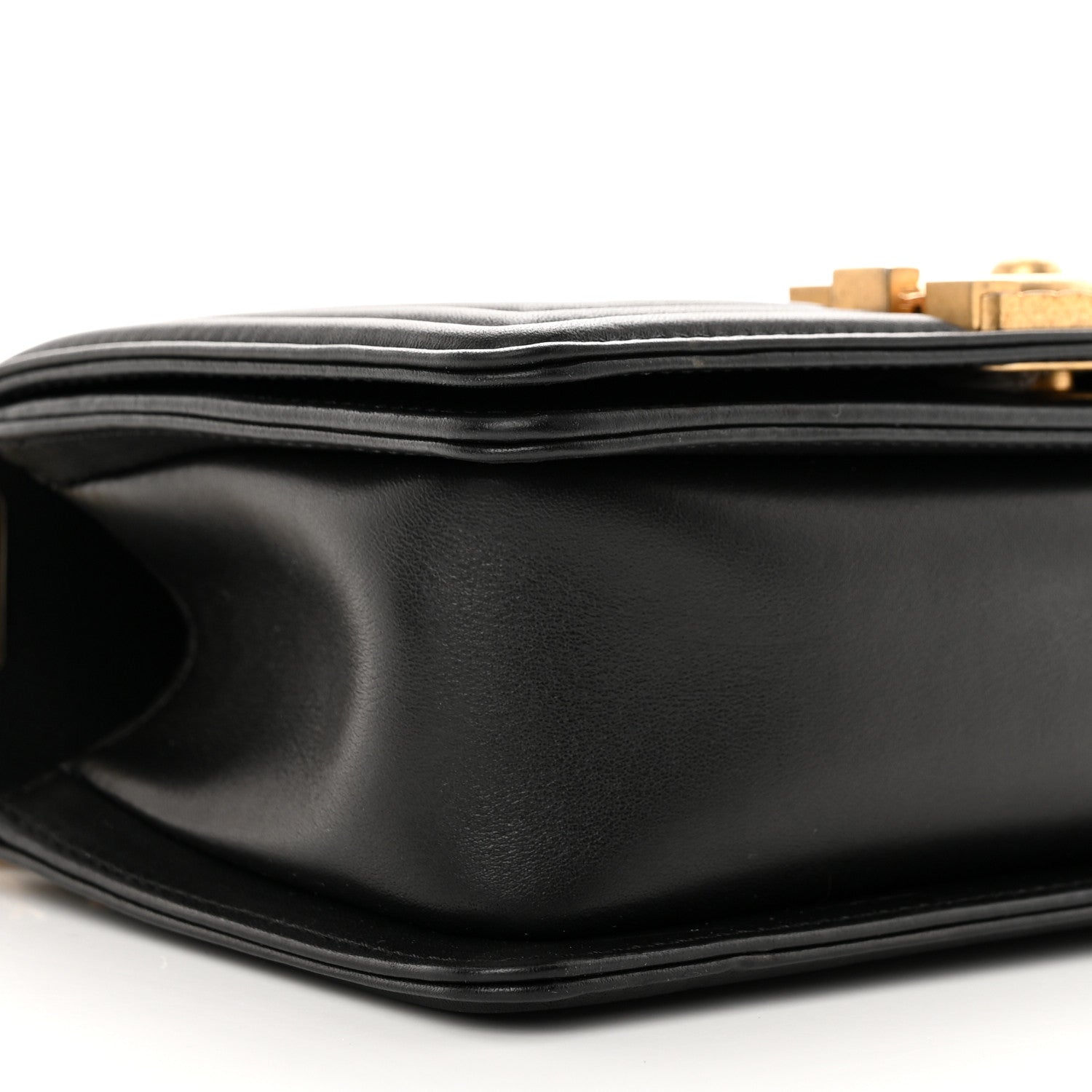 Chanel Calfskin Small Boy Logo Top Handle Flap Black 9 of 11