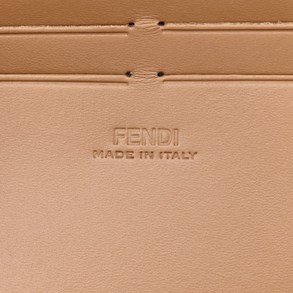 Fendi Recycled Fabric Jacquard Vitello King FF 1974 Baguette Soft Trunk Tobacco Moro Sand 5 of 10