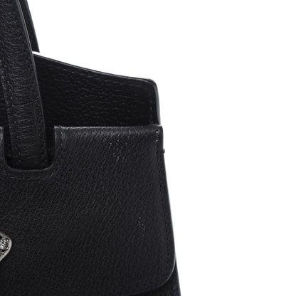 Gucci Grained Calfskin Web Crystal Butterfly Stripe Medium Totem Top Handle Bag Black 13 of 14