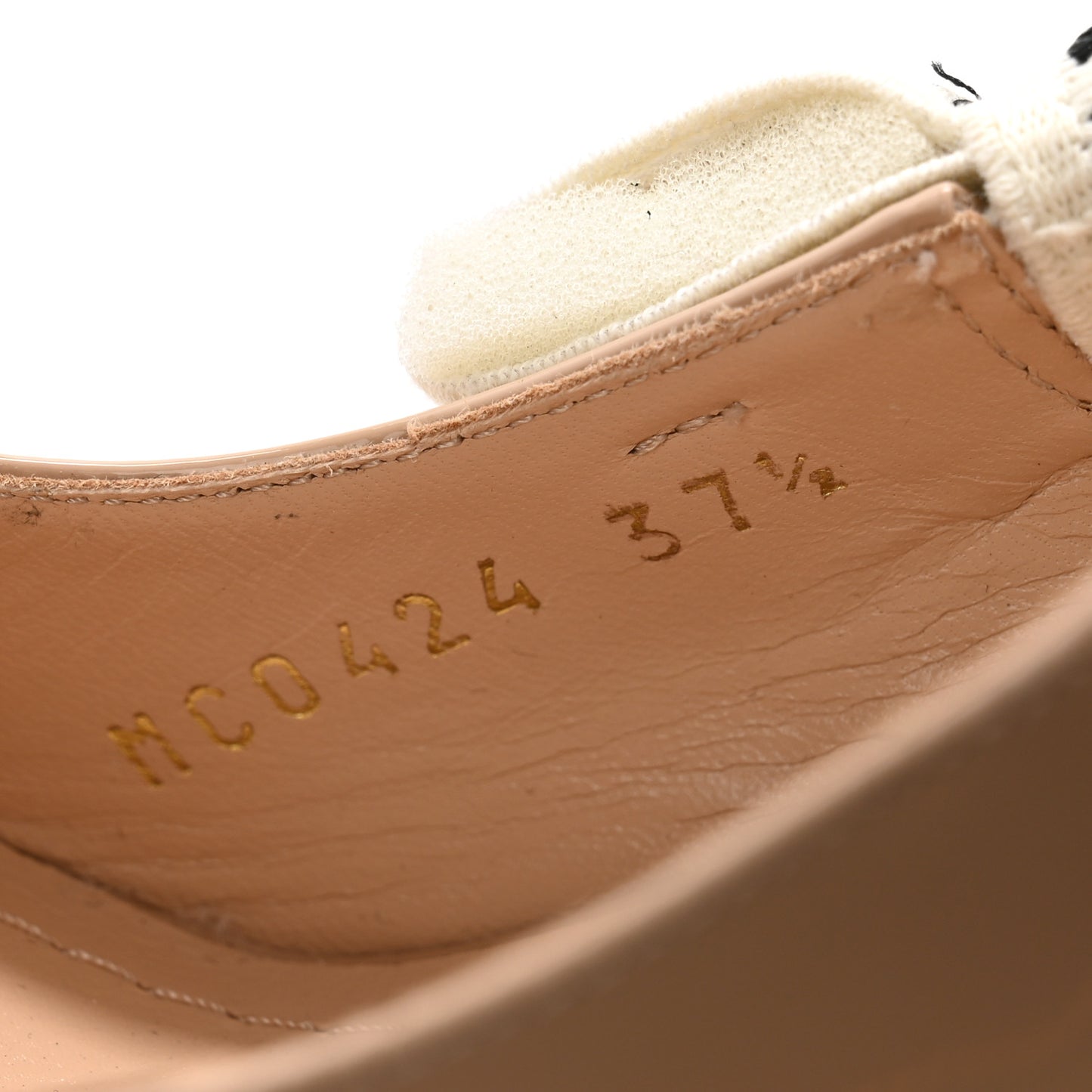 Patent Ribbon J'Adior Slingback 100mm Pumps 37.5 Nude