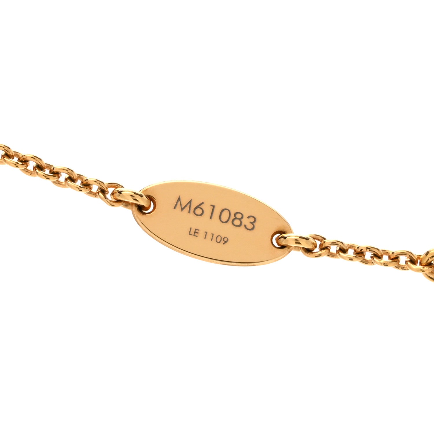 Louis Vuitton Essential V Necklace Gold 4 of 5