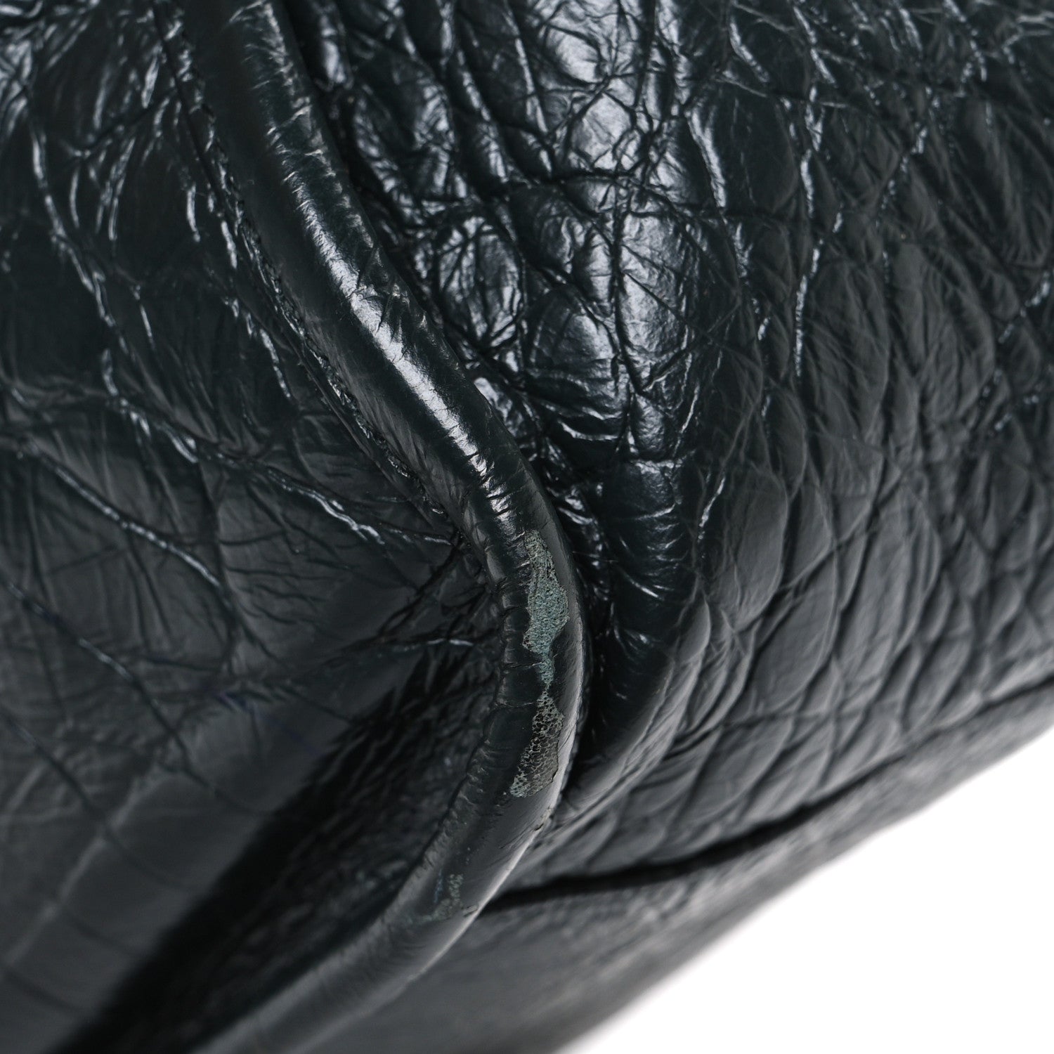 Saint Laurent Crocodile Embossed Calfskin Monogram Medium Niki Chain Satchel Algea 11 of 11