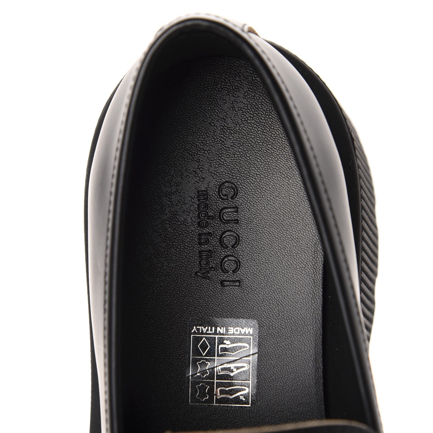 GUCCI ラバーシューズ　BLK 38 Gucci Cordovan Lux Dionysus Hunder Loafers 38 Black 658786