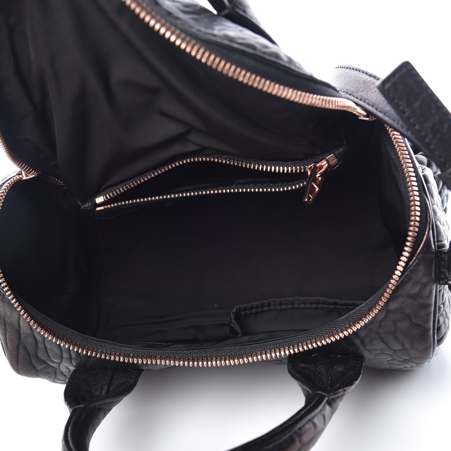 Alexander Wang Pebbled Lambskin Mini Rockie Black Rose Gold Hardware 8 of 12