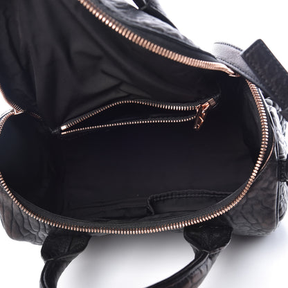 Alexander Wang Pebbled Lambskin Mini Rockie Black Rose Gold Hardware 8 of 12