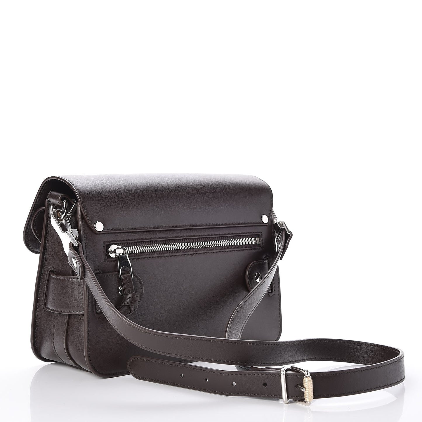Smooth Calfskin Mini PS11 Classic Shoulder Bag Mogano