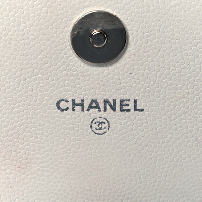 Chanel Caviar Quilted My Everything Clutch With Chain White Black 6 of 11