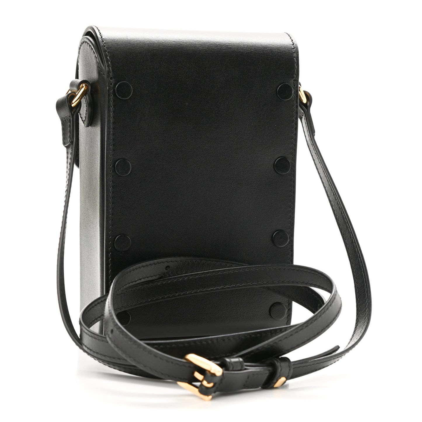 Boarded Plutone Calfskin Mini Horsebit 1955 Crossbody Bag Black