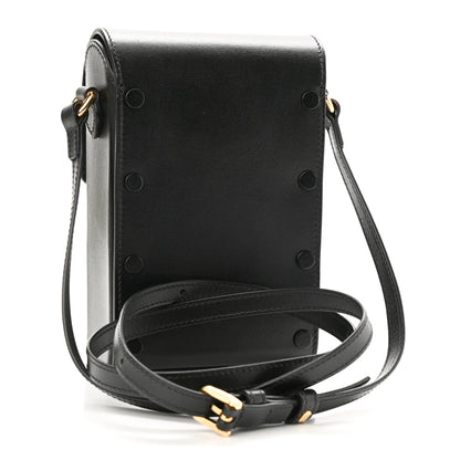 Gucci Boarded Plutone Calfskin Mini Horsebit 1955 Crossbody Bag Black 3 of 12
