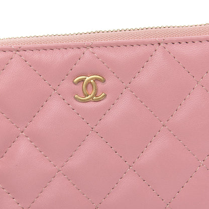 Chanel Lambskin Quilted Small Cosmetic Case Pink 8 of 9