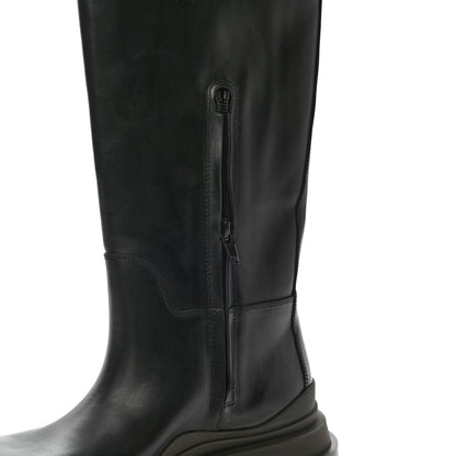 Bottega Veneta Calfskin The Tire High Boots 37 Black Camping 9 of 9