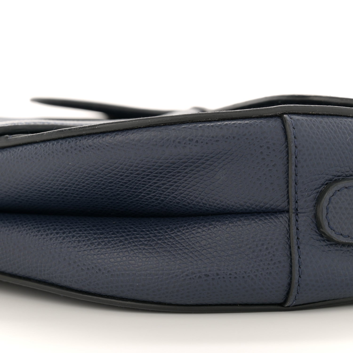 Christian Dior Grained Calfskin Saddle Bag Navy 10 of 13