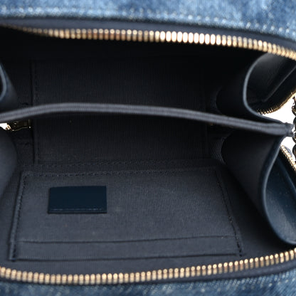Chanel Printed Denim CC Camera Case Blue 4 of 9