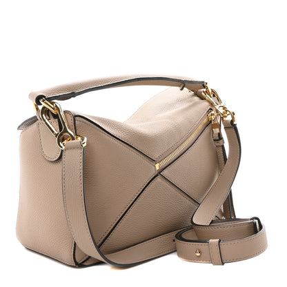 Loewe Grained Calfskin Small Puzzle Bag Sand 3 of 9
