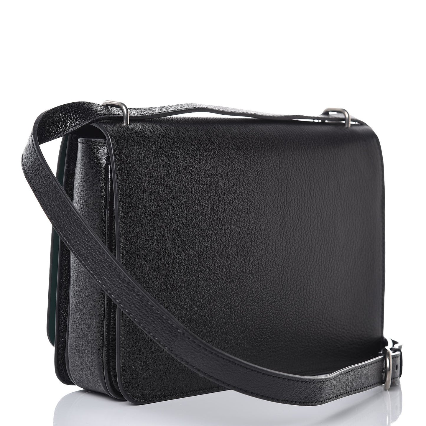 Goatskin Medium D-Ring Bag Black