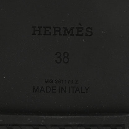 Hermes Rubber Womens Mykonos Sandals 38 Black 7 of 8