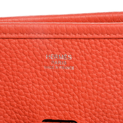 Hermes Taurillon Clemence Amazone Evelyne III GM Rouge Pivoine 7 of 11