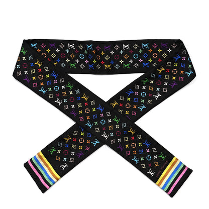 Louis Vuitton Silk Monogram Multicolor Bandeau Black 1 of 4