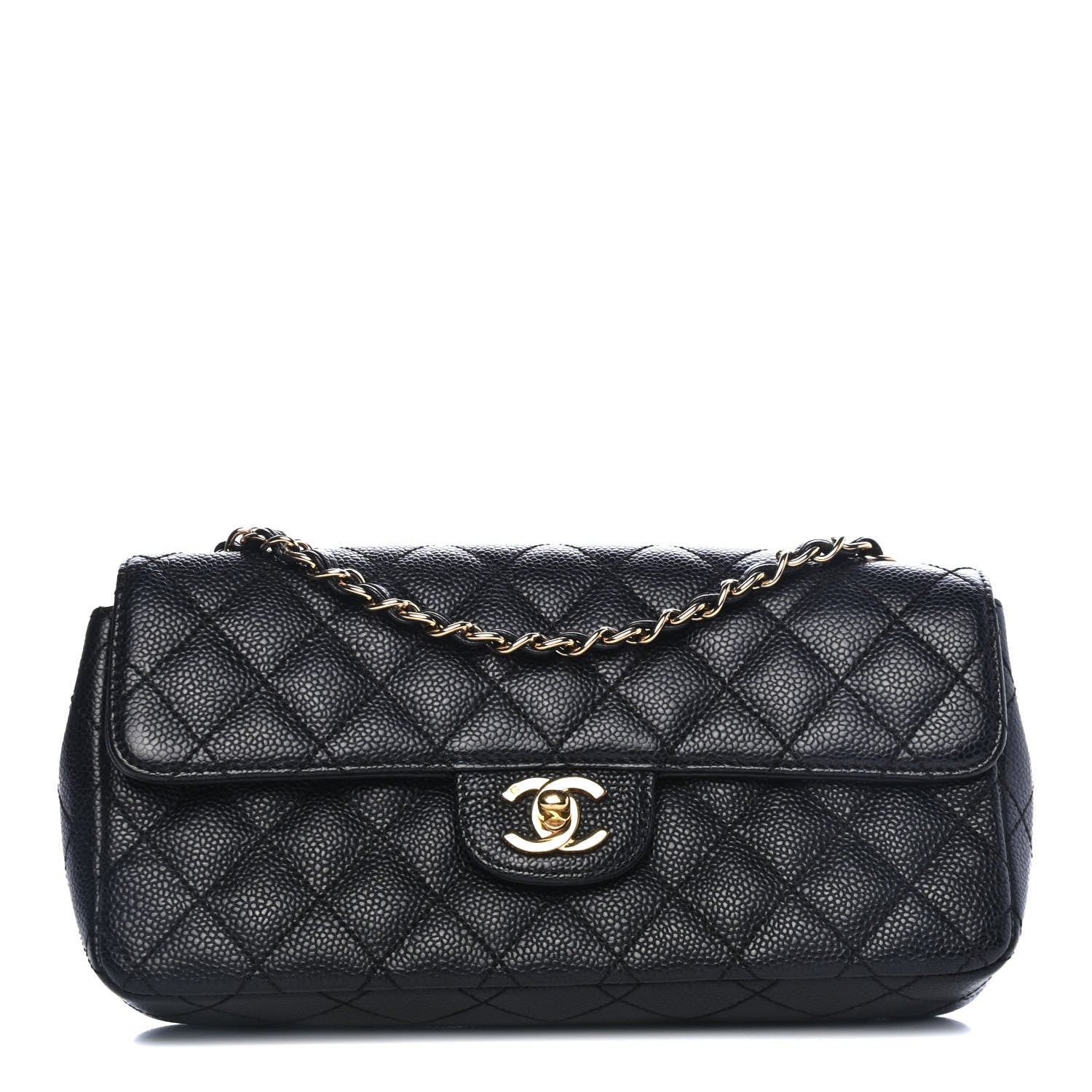 Chanel Caviar Quilted East West Flap Black 1 of 4