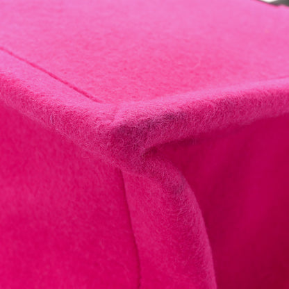 Saint Laurent Wool Rive Gauche Tote Fuchsia 11 of 12