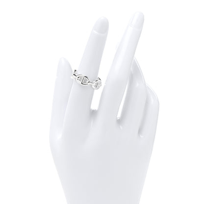 Hermes Sterling Silver PM Chaine d'Ancre Enchainee Band Ring 53 6.5 2 of 5