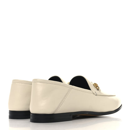 Gucci Lambskin Womens Brixton Horsebit Loafers 37 Mystic White 5 of 12