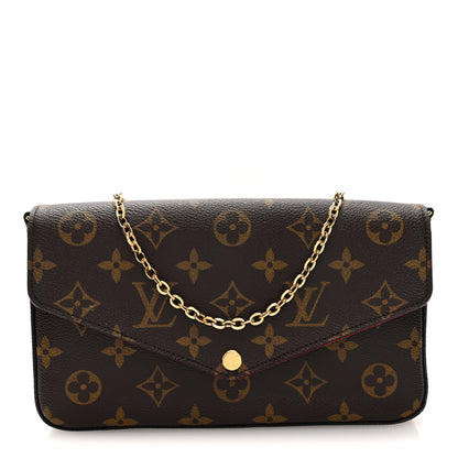 Louis Vuitton Monogram Pochette Felicie Chain Wallet Fuchsia 7 of 10