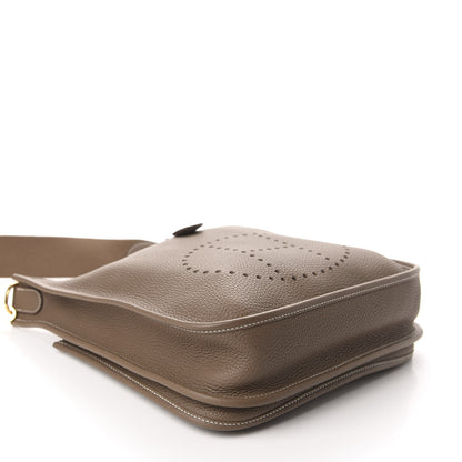 Hermes Taurillon Clemence Evelyne III PM Etoupe 4 of 10