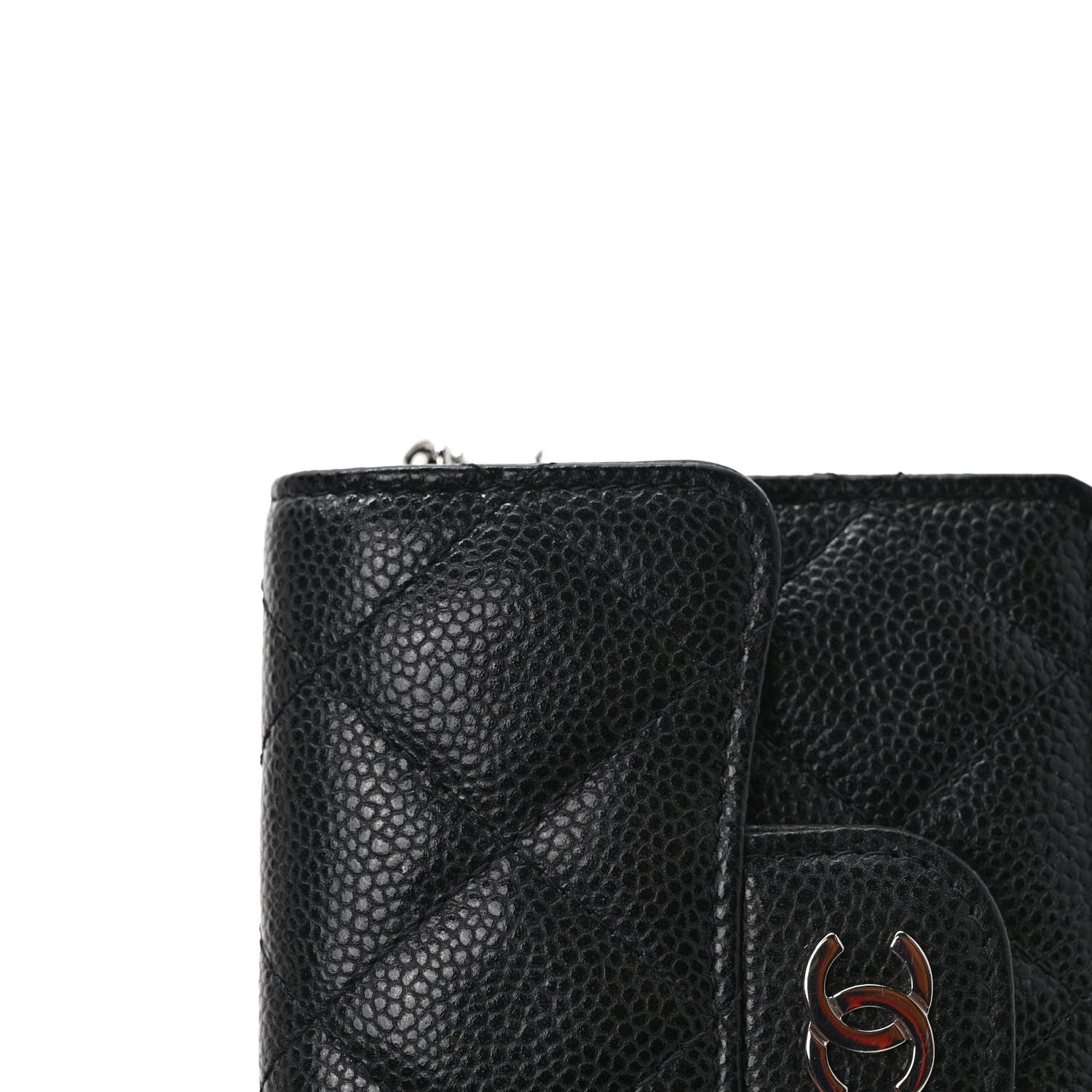 Chanel Caviar Quilted Flap Card Holder On Chain Black 7 of 9