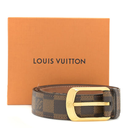 Louis Vuitton Damier Ebene 30mm Ellipse Belt 90 36 9 of 9