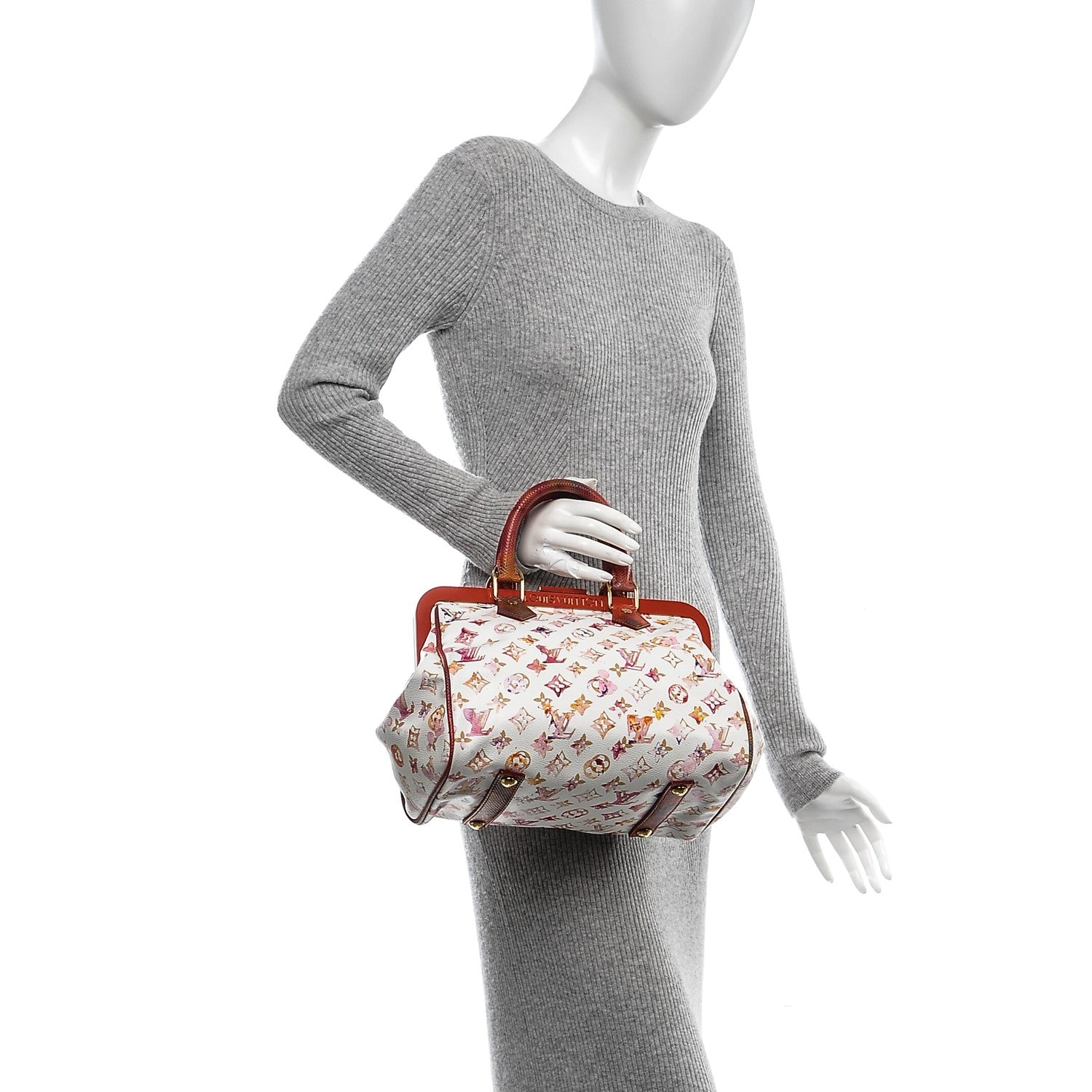 Louis Vuitton Watercolor Aquarelle Frame Speedy White 2 of 6