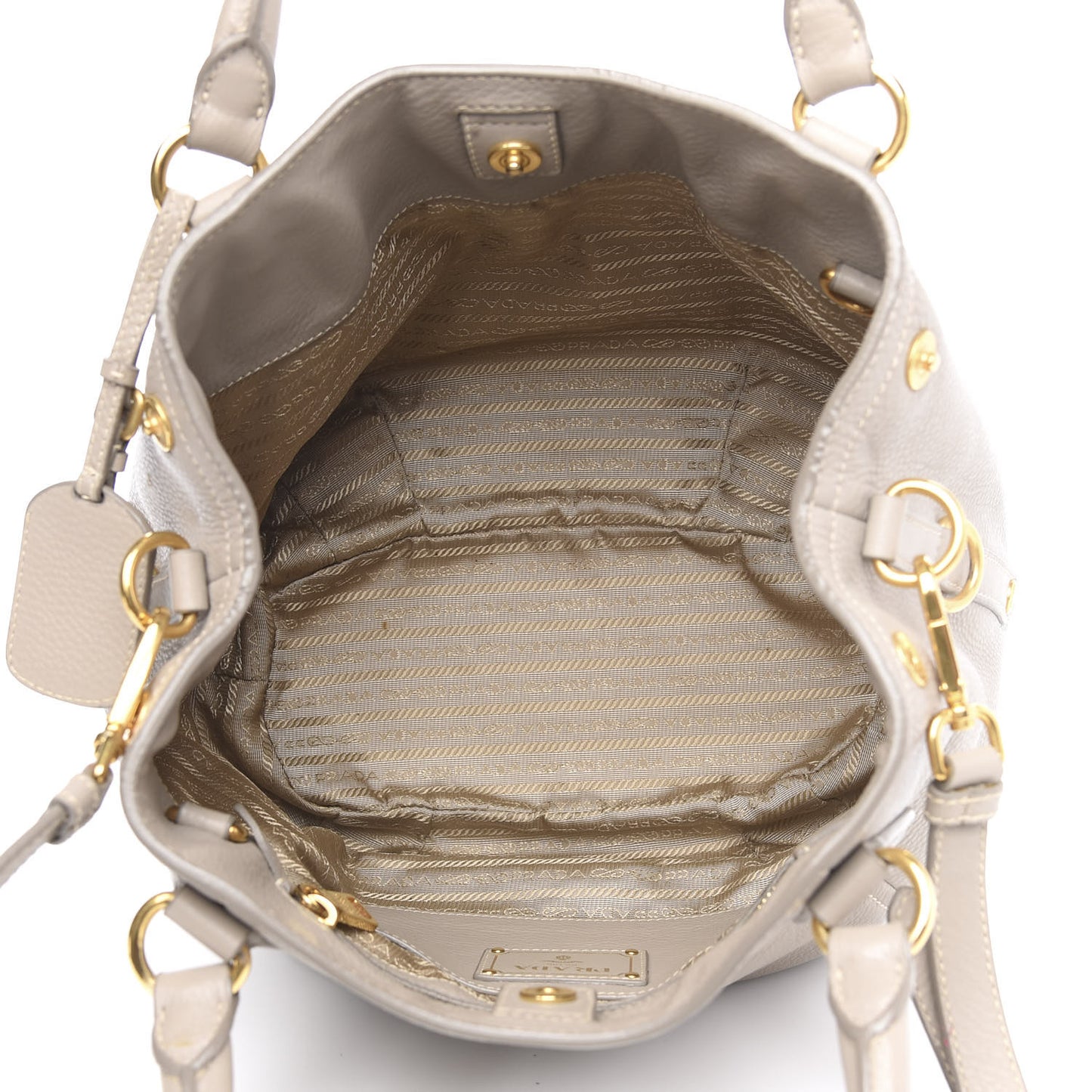 Vitello Daino Shoulder Bag Argilla