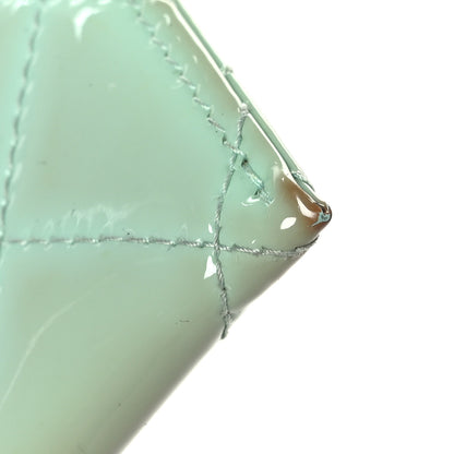 Chanel Patent Quilted Card Holder Green 10 of 12
