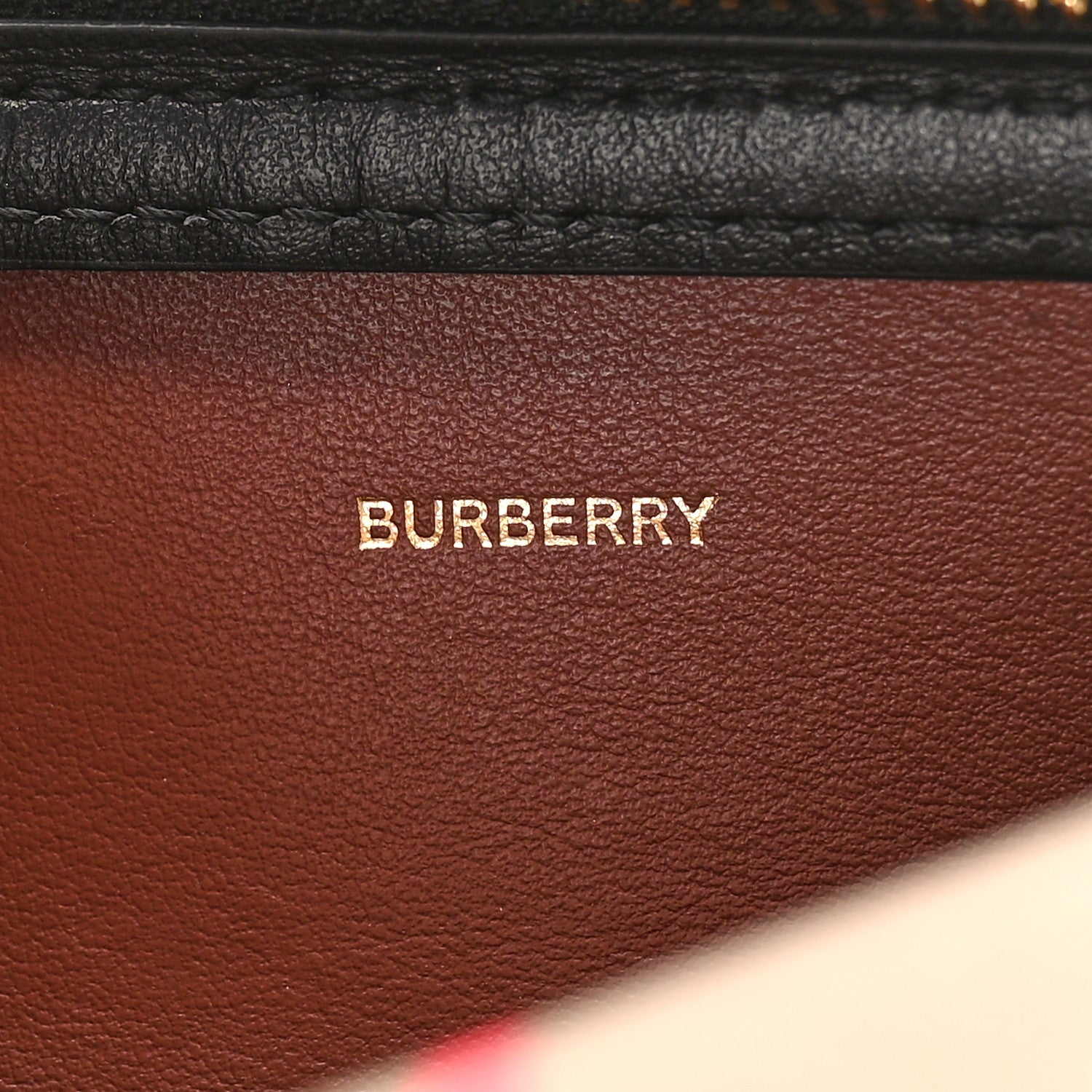 Burberry E-Canvas Calfskin Stripe Icon Barrel Bag Archive Beige 6 of 8