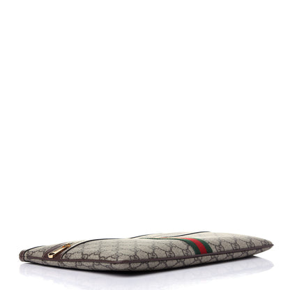 Gucci GG Supreme Monogram Large Ophidia Pouch Clutch Brown 4 of 11