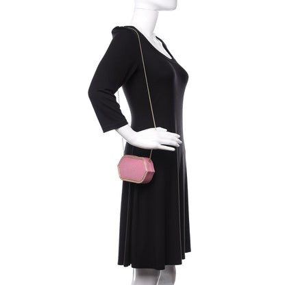 Judith Leiber Swarovski Crystal Minaudiere Clutch Pink 2 of 16