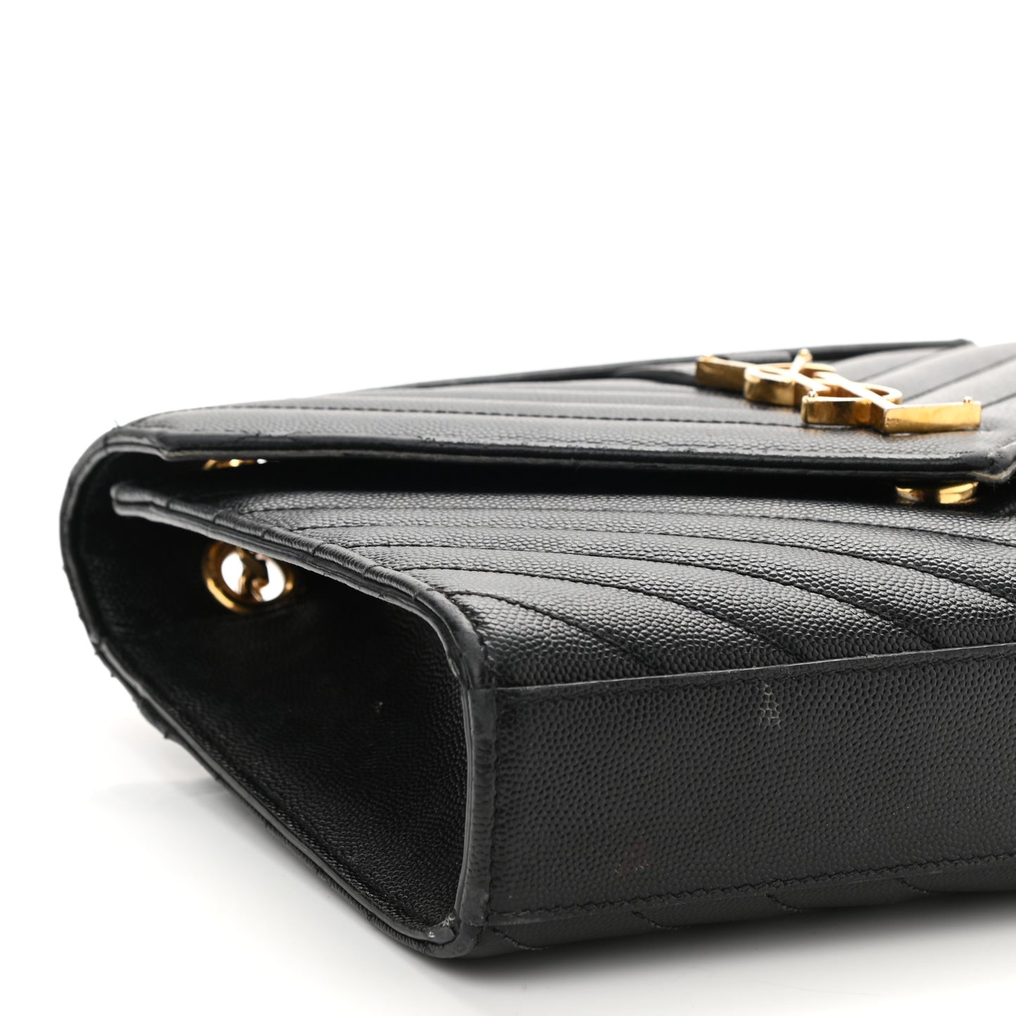 Grain De Poudre Matelasse Chevron Medium Monogram Satchel Black