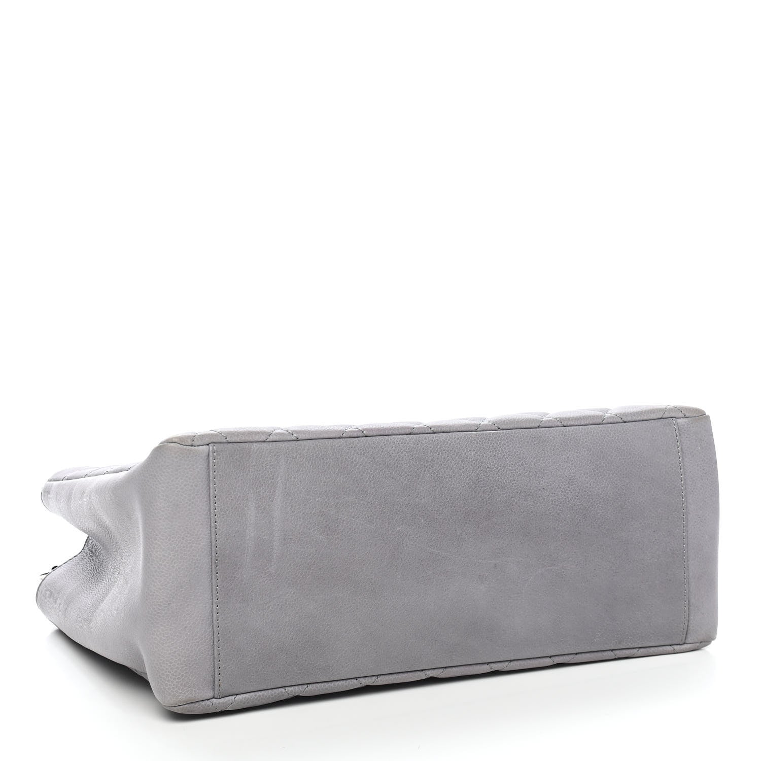 Chanel Caviar Quilted Grand Shopping Tote GST Light Grey 4 of 11