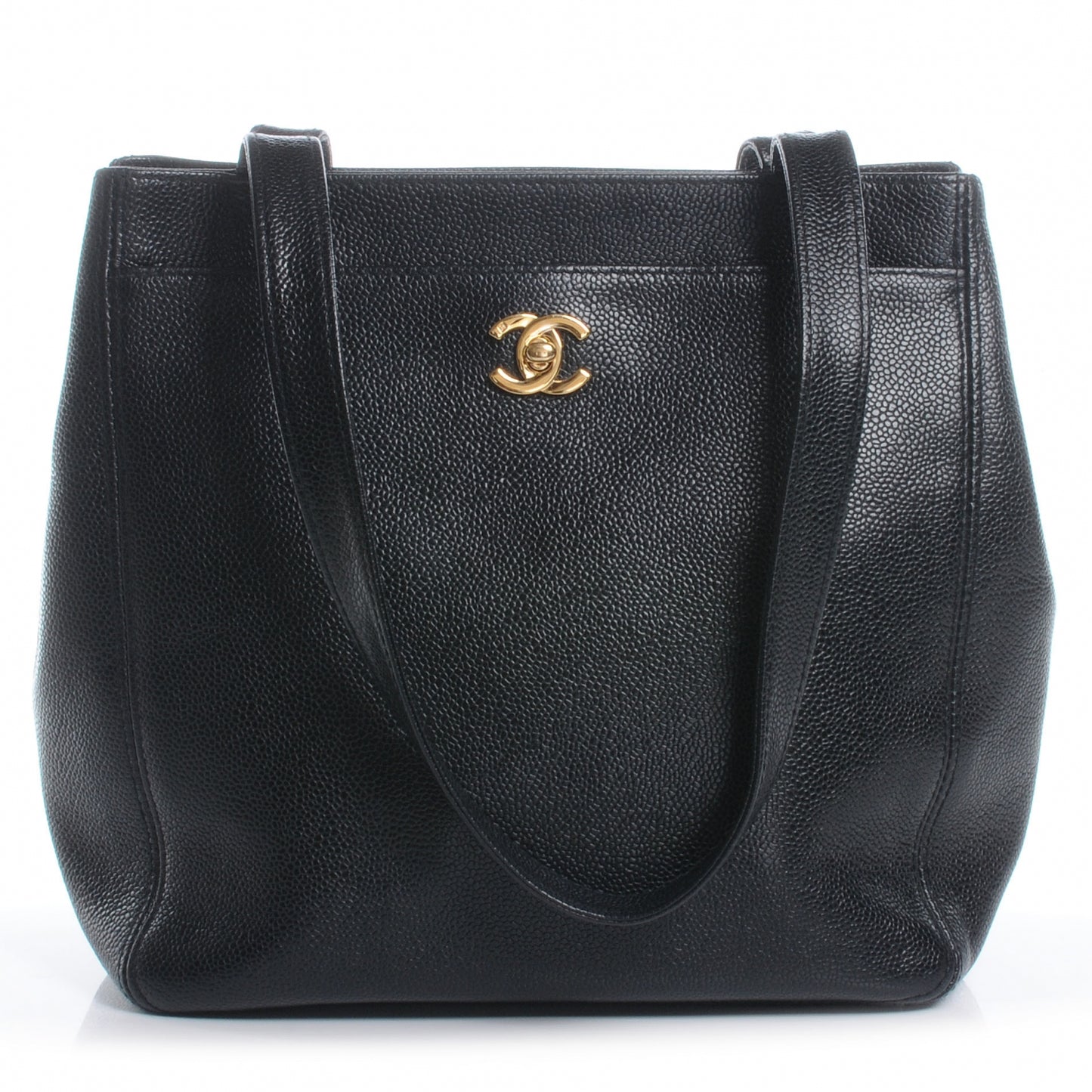 Caviar CC Shoulder Bag Black