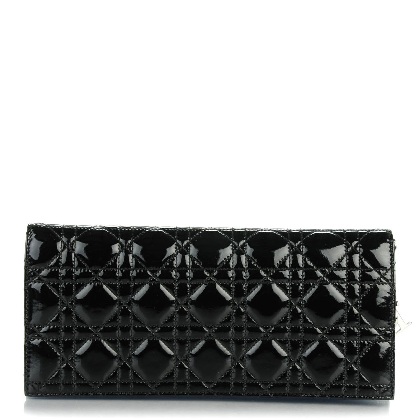 Patent Cannage Lady Dior Convertible Clutch Black